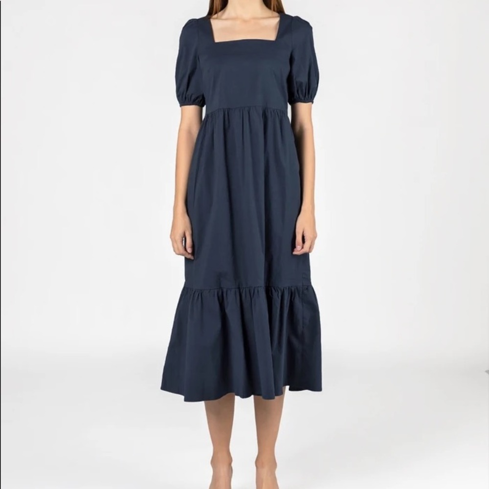 Zaria Dress in Navy